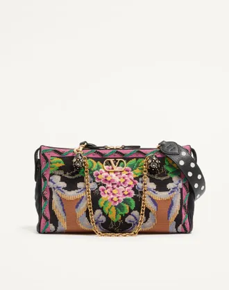 Valentino Garavani Borsa Media A Spalla Valentino Garavani Panthea Ricamata Donna NERO/MULTICOLOR UNI