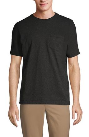 Lands End Super-T Short Sleeve T-Shirt with Pocket in Dark Charcoal Heather at Nordstrom, Size Xx-Large