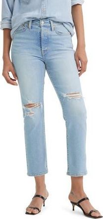 Levi's Wedgie Ripped High Waist Ankle Straight Leg Jeans in Struck By Lightning at Nordstrom Rack, Size 26 28