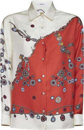 Versace Donna, Camicette, Multicolore, XL, new