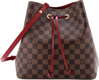 Louis Vuitton Brown Damier Ebene & Leather Neonoe (Authentic Pre-Loved)