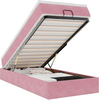 vidaXL Vidaxl - Estructura De Cama Otomana Colch&oacute;n Terciopelo Rosa 90x200cm