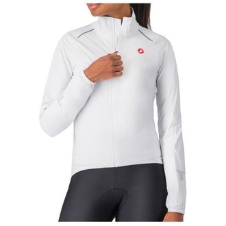 Castelli Emergency 3 Rain Jacket Velojacke f&uuml;r Damen | wei&szlig;/grau