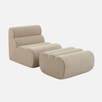 Sweeek Sill&oacute;n Envasado Al Vac&iacute;o De Borreguito Texturizado Con Reposapi&eacute;s