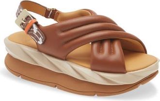 4CCCCees Mellow Mana Platform Slingback Sandal in Brown at Nordstrom, Size 6.5Us