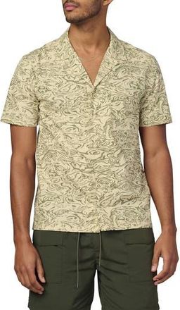 Joe's Abstract Cotton Camp Shirt in Tropical Green at Nordstrom Rack, Size Xx-Large