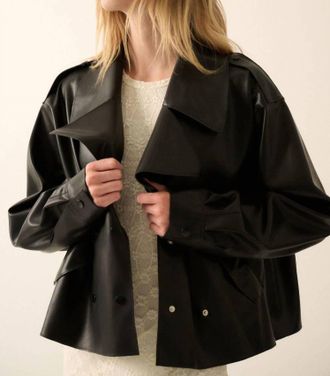 Promesa Womens Rebel Chic Faux Leather Moto Jacket In Black