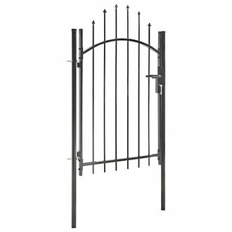 vidaXL Puerta De Jard&iacute;n Woerden Acero 1x1,5 M Negro Vidaxl