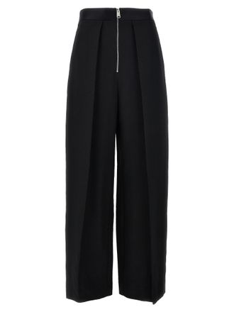 Khaite Black Viscose Casual Womens Pants