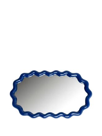 &k Amsterdam Zigzag wave mirror (40cm x 24cm) - unisex - Resin/glass - One Size - Blue