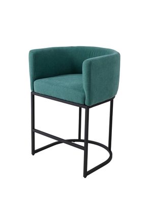 Living and Home 2 pcs Low Back Modern Upholstered Green Bar Chairs