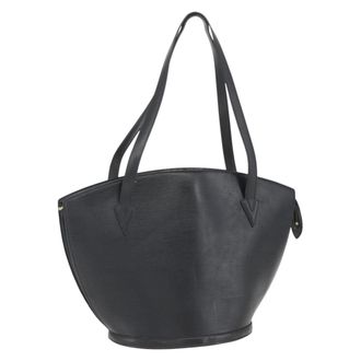 Louis Vuitton Saint Jacques Handbag Epi Leather Black Leather Handbag (Pre-Owned)