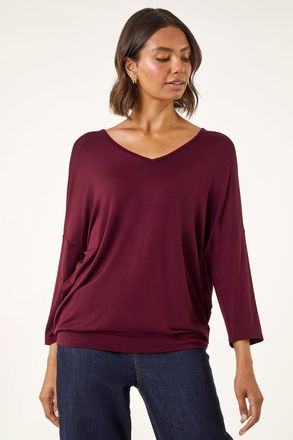 Roman V-Neck Jersey Stretch T-Shirt