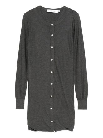 Aya Muse Eira buttoned mini dress - Grey