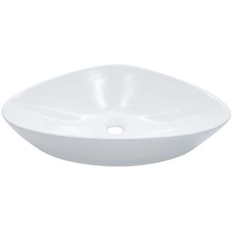 vidaXL Lavabo 58,5x39x14 Cm Cer&aacute;mica Blanco Vidaxl