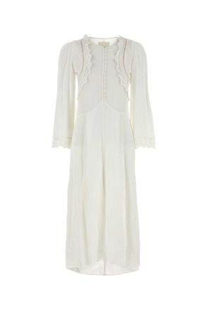 Isabel Marant White Crepe Faustina Dress