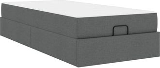 vidaXL Estructura De Cama Con Colch&oacute;n Gris Oscuro 90 X 190 Cm Tela Vidaxl