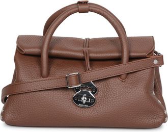 Zanellato Elegante leren schoudertas - Dames - Handtassen - Bruin - ONE Size - Leer - Tassen