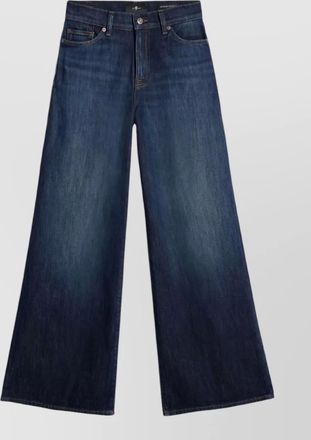 7 For All Mankind denim high-rise wide-leg jeans