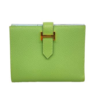 Herm&egrave;s Green Epsom Leather Leather Wallet (Bi-Fold) (Pre-Owned)