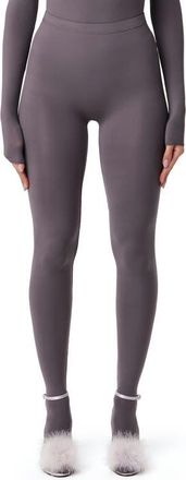 Naked Wardrobe Closed Toe Leggings in Charcoal at Nordstrom, Size X-Large
