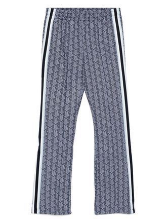 Lacoste monogram print flared trousers - Black