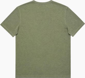 AllSaints Mens AllSaints Esum Mens T Shirts Waffle Texture Crew Neck Short Sleeve Summer Tee - Green - Size: 40