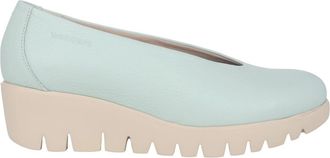 Wonders Blauwe Leren Dames Loafer - Dames - Sleehakken - Blauw - 42 EU - Schoenen