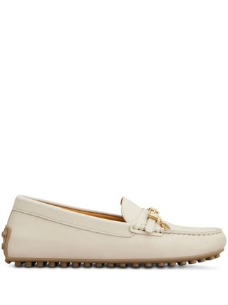 Tod's leather loafers - women - CALFSKIN/Calf Leather/Rubber - 37.5 - Neutrals