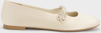 Charles & Keith Orinda Knot-Pearl Mary Jane Flats