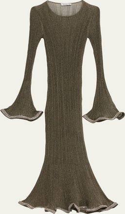 SIMKHAI Chessie Embellished Knit Midi Dress