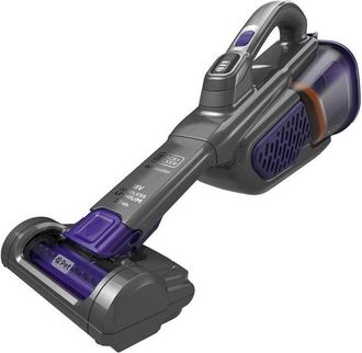 Black+Decker Black&decker - Black+decker Pulizia - Aspirapolvere Portatile A Batteria 18v, Stazione Di Ricarica, Color Titanio/viola Bhhv520bfp-qw