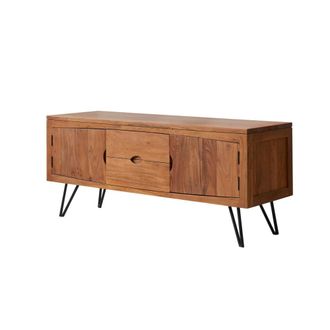 Tikamoon Mueble para TV de acacia maciza de 150 cm