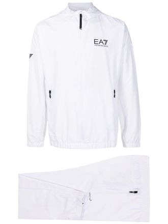 Emporio Armani logo-print tracksuit - White