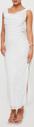 Princess Polly Contessa Cowl Neck Maxi Dress in White at Nordstrom, Size 0