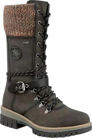 Generic Winter Boots for Women Square Low Heel Thermal Snow Boots Lace-Up Zipper Non Slip WomenS Mid-Calf Boots Vintage Fashion and Versatile Ladies Walking B