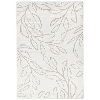 Beliani Alfombra Moderna 200 X 300 Cm De Tela Motivo Hojas Sala De Estar Dormitorio Apto Para Calefacci&oacute;n Por Suelo Radiante Base Antideslizante Pelo Corto Be
