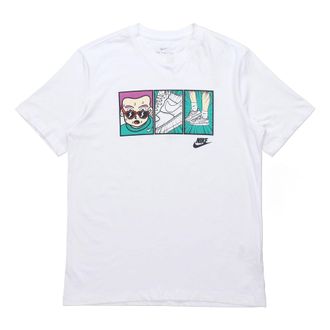 Nike Sportswear NSW AF1 Anime Printing Sports Short Sleeve White DH0012-100