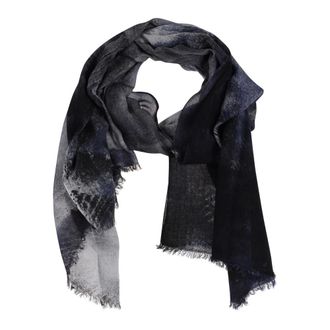 Avant Toi Accessoires, Dames, Blauw, ONE Size, Wol, Murales Effect Scarf