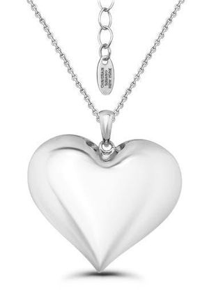 Christian Siriano High Polished Heart Pendant Necklace in Silver at Nordstrom Rack, Size 18