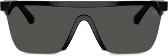 Burberry logo-print sunglasses - unisex - Plastic - One Size - Black