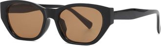 Generic UV400 Outdoor Small Frame Men And Women Sunglasses Commuter Sports Party Vacation(Brown)