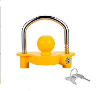 OEM Dispositivo Antirrobo Para Remolque, 2 Llaves, Protecci&oacute;n Antirrobo Para Remolques Y Caravanas, Amarillo