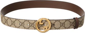 Gucci Blondie Gg Supreme Canvas & Leather Belt