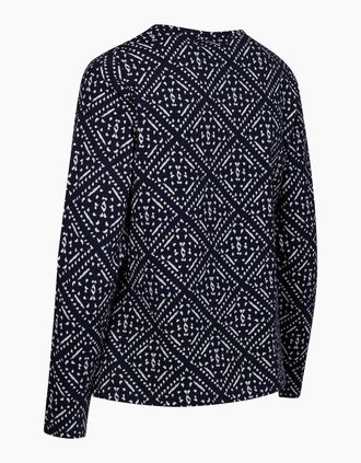 Trespass Womens Trespass Womens/Ladies Daniela Patterned Long-Sleeved Top - Navy - Size: 18/20