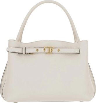 Tod's TIM Top Handle Leren Tas - Dames - Handtassen - Wit - ONE Size - Leer - Tassen