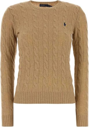 Polo Ralph Lauren Pullover Girocollo In Lana E Cashmere A Trecce-Donna