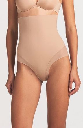 SKIMS Powermesh Zoned High Waisted Briefs in Clay at Nordstrom, Size Xx-Small