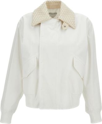 Bottega Veneta White Shirt Collar Jacket