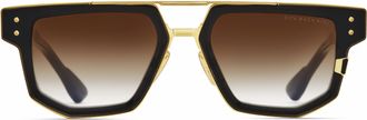 Dita Eyewear Gold Mach-Nine Geometric Sunglasses